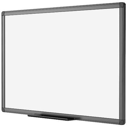 VIZ-PRO Magnetic Dry Erase Board, 48 x 32 Inches, Black Aluminium Frame - size: 48 x 32 inches