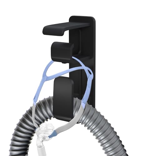 CPAP Hose Holder Hanger cpap Mask Hook & Tubing Holder for Bed with Anti-Skid Function Avoids Hose Tangle and 2 Removable Refill Strips（Damage-Free Hanging） cpap Machine Supplies - size: 1
