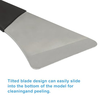 1 Pack Printer Scraper Premium Stainless Steel Model Stripping Tool, Sturdy 3D Printer Removal Spatula for Safe Removal Without Damaging Build Plate