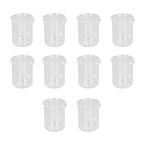 10PCS 50ml Glass Beakers Set with Line