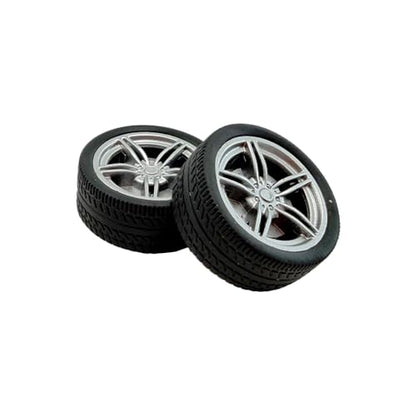 12PCS Toy Wheel RC Car Rubber Tire Wheel with Round Rod Shaft Axles for RC Car Truck Robot Boat Helicopter DIY Model Toy Building Project (3x40mm) - style: 3x40mm