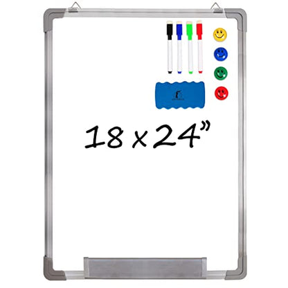 Whiteboard Set, 18x24 in Dry Erase Board, Magnetic White Board for Wall - size: 18x24" Portrait