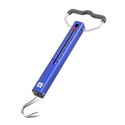 Booms Fishing TS2 Aluminum Tube Fish Scale, Spring Fishing Drag Scale, Easy to Read Hanging Scale, 25 lbs Pull Scales, Widely Used for Hooks Tension, Rigs Tension, Fishing Scale, Luggage Scale - size: 25 lbs