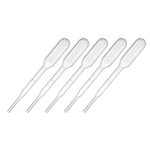 uxcell Plastic Disposable Pipettes 0.2ml Clear Transfer Pipettes 61mm
