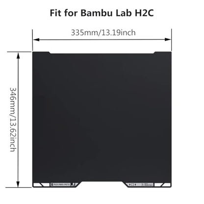 3D Printer H2C/A2L Build Plate Double Sided PEI Textured Hotbed Mat - color: For H2C