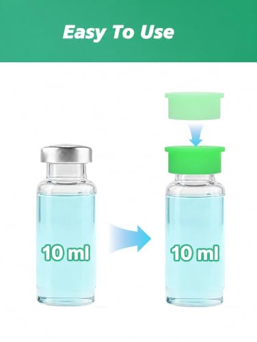 10ml & 30ml Vial Caps, Silicone Peptide Vial Covers, 35 Pack, 7 Colors - color: 5ml_35pcs