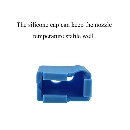 Hahiyo 3D Printer Silicone Sock Cover Help Heat Stabilize Cooling Hold Secure Easy Clean Replace for E3D Volcano Print Part 5pcs Blue - size: E3D Volcano Print Silicone-5Pcs