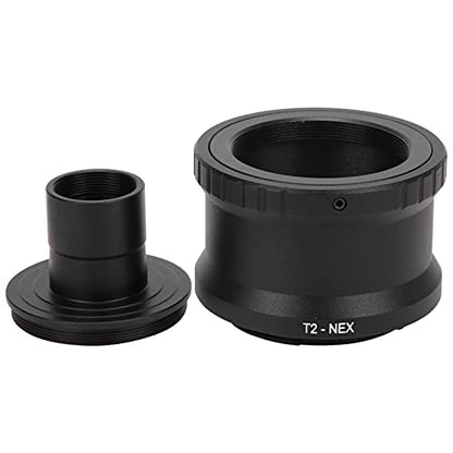 Lens Adapter, 23.2mm Microscope T Mount Tube T2 Mount Camera Adapter for E Mount Camera, M42x0.75 Interface, for Biological Microscope