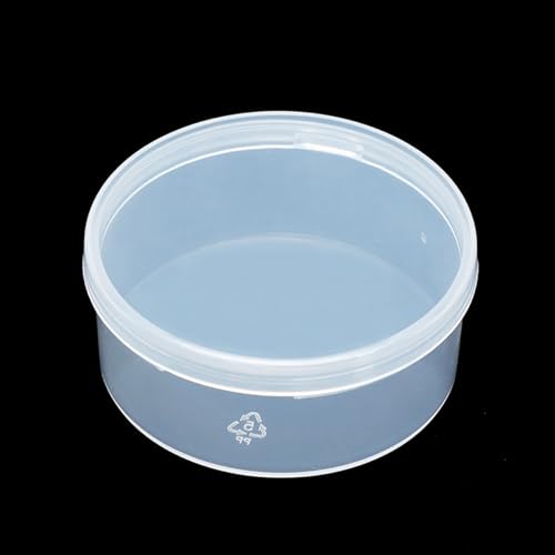 12 Pcs Clear Plastic Round Storage Jars, 1.7 oz D/2.32 x H/1.02 Inch Beads Storage Containers Box for Storage Small Items, Hardware, Buttons, Small Jewelry - size: 50ml / 2.32"D x 1.02"H