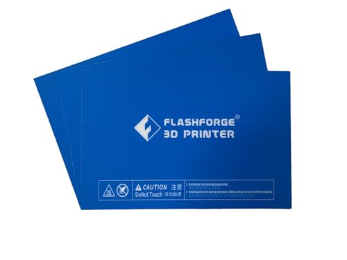 Smilyeez Listing for FlashForge HP-00057 Platform Sticker for Creator Pro, Creator Pro 2, Dreamer, Dreamer NX, and Inventor - 232mm x 154mm Original Build Surface (3 Stickers) - size: 3 Pack