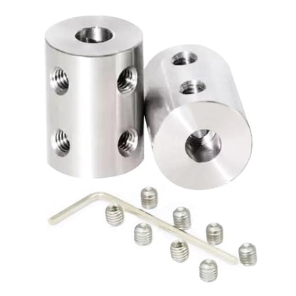 2PCS 6.35mm to 6.35mm Bore Rigid Coupling, L22 x D14 Set Screw Shaft Coupler Motor Connector Stainless Steel for 3D Printers, Motor Accessories, RC Boat Car Airplane - size: SRC-14x22-6.35x6.35