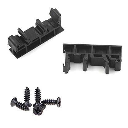 20Sets C45 DIN Rail PCB Mounting Bracket Holder Carrier Clips - size: 20Sets Black