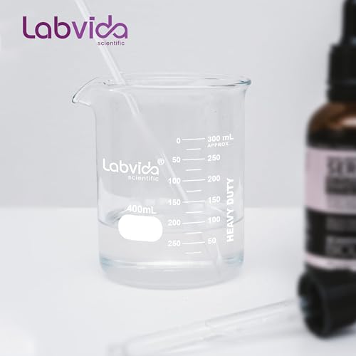 6pcs 400ml 3.3 Borosilicate Glass Thick Beakers, LVA029 - style: 6pcs of Vol.400ml