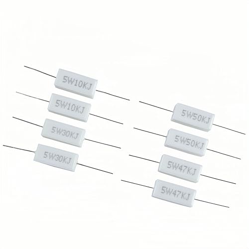 30 Values 60 Pieces Cement Resistor KIT 5W (100 Ohm - 100K Ohm) - style: 100 ohm-100K ohm 60PCS