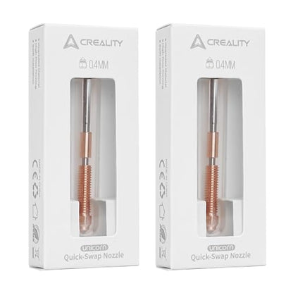Creality K1C Hardened Steel Nozzles, 2pcs 0.4mm Unicorn Quick-Swap Nozzle - size: 0.4mm(K1 series)