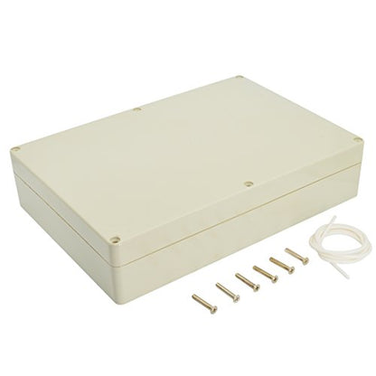 LeMotech Waterproof Dustproof IP65 ABS Plastic Junction Box Universal Electric Project Enclosure Pale Gray 10.4 x 7.2 x 2.4 inch (263 x 182 x 60 mm) - size: 10.4"x7.2"x2.4"