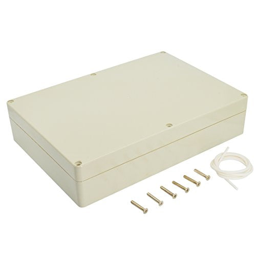 LeMotech Waterproof Dustproof IP65 ABS Plastic Junction Box Universal Electric Project Enclosure Pale Gray 10.4 x 7.2 x 2.4 inch (263 x 182 x 60 mm) - size: 10.4"x7.2"x2.4"