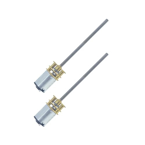 2Pcs DC 12V 300RPM M3 x 55mm 3-12V 20-3000RPM N20 Motor with Gear Reduction for Precision, Threaded Rod Motor for 3D Printers (12-300) - color: M3 x 55mm Thread Shaft, size: 12V 300 RPM Motor Only