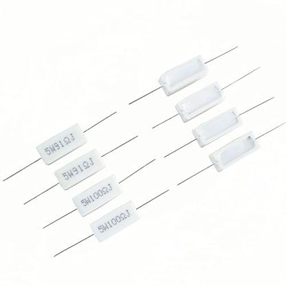 30 Values 60 Pieces Cement Resistor KIT 5W (0.01 Ohm - 100 Ohm) - style: 0.01 ohm-100 ohm 60PCS