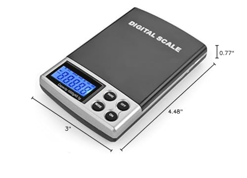 Flexzion Digital Pocket Scale, 1000g x 0.1g Gram Scale for Jewelry & Coins
