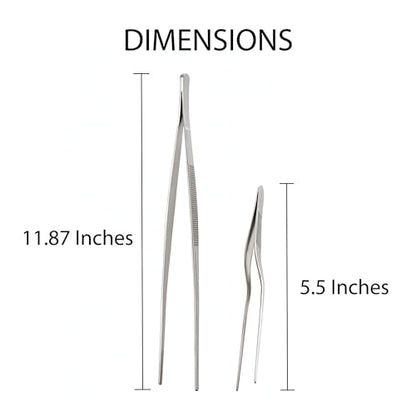 Cutlery-Pro Saute and Plating Tong Set, Stainless Steel, 2-Piece Set - style: Saute and Plating Tong Set