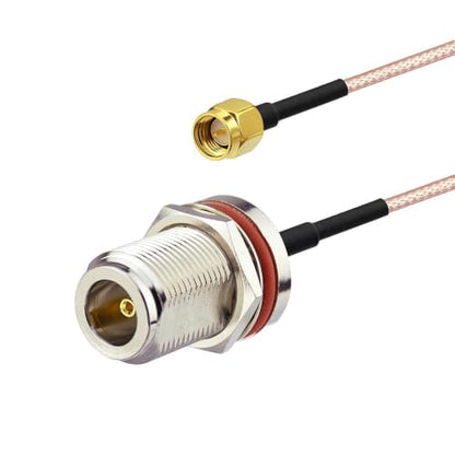 Superbat SMA to N Adapter 2ft RG316 SMA Male to N Female Bulkhead Cable - size: 2ft, style: sma male to n female