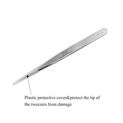LASHVIEW Lash Tweezer, Vetus Straight Pointed Eyelash Tweezers for Profissional Grafting Eyelash Extension, Stainless Steel Needle Nose Tweezers for Lash Extension Stickers Precision Electronics, ST12 - size: ST12