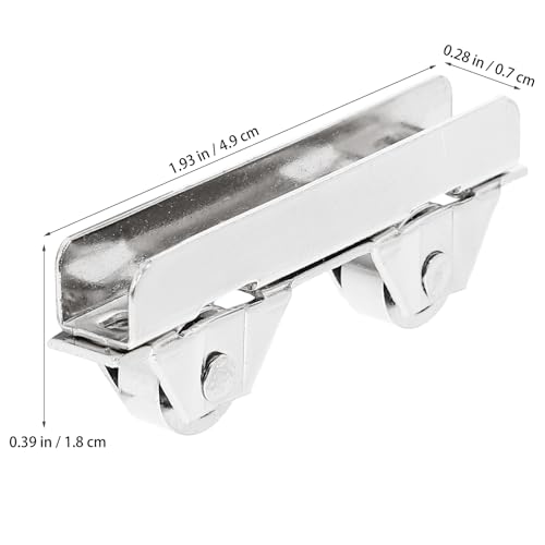 Angoily 10Pcs Mini Stainless Steel Showcase Window Roller for 5-6mm Thick
