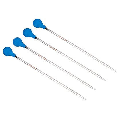 PATIKIL Graduated Dropper Pipettes Kit, 4pcs 2ml Borosilicate Glass Pipette with Rubber Cap for Transfer Liquid for Lab, Chemistry, Clear - size: 2ml