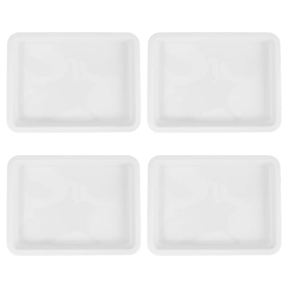 Lurrose Lab Trays Plastic, 4 Pack Acid and Alkali Resistant Chemical Reagent Containment Pan, Leak-Proof Lab Storage Basin for Classroom Science Experiments, 9.7 x 7.3 Inch