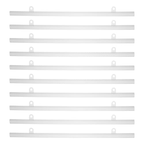 Mipcase Suspension Rod PVC Poster Hanger Rail Clear Plastic Poster Strip Mount for Posters Maps Scrolls Advertising Displays 15.66 X 1.29 X 0.31 Inches Pack of 10