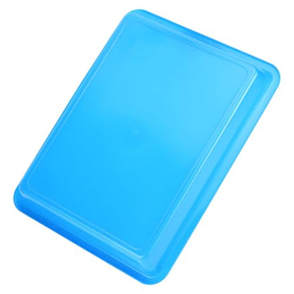 QWORK Activity Plastic Art Trays, 24 Pcs, 11 x 8.66 x 0.98 Inch Stackable Craft Tray, 4 Colors Avaliable
