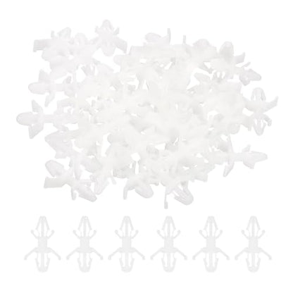 PATIKIL 60PCS PCB Board Isolation Column, Nylon Reverse Locking Circuit Board Clips Standoff Double Head Insulation Bracket Support Height 6.5mm /0.26" - size: 6.5mm /0.26"