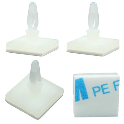 White Sticky PCB Spacers, 25 Pcs, 6.3mm/0.25" Height - size: 6.3mm/0.25"