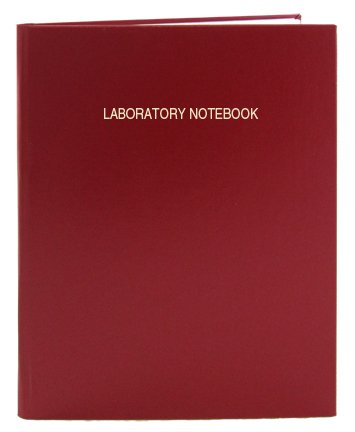 BookFactory Lab Notebook (0.25" Grid), Red, Hardbound, 168 Pages - color: Red, size: 8 x 10 - 168pg