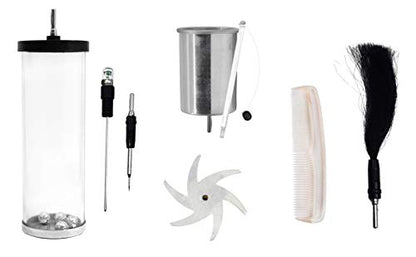 Eisco - Electrostatics Kit 7-Piece Set for Use with Van de Graaff and Wimshurst Machines for Static Charge Experiments