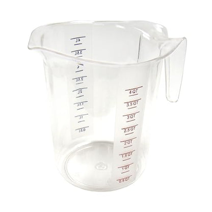 Winco Clear 4 qt Plastic Measuring Cup - size: 4 Quart