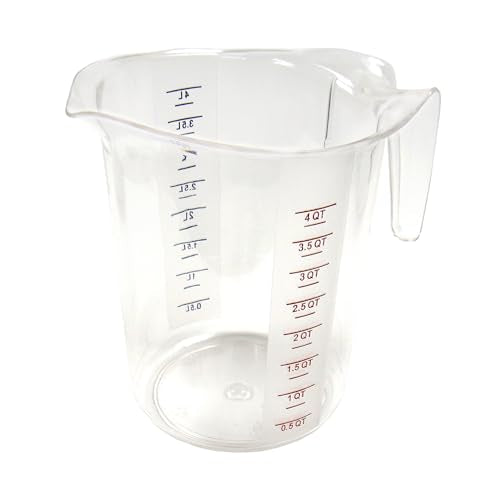 Winco Clear 4 qt Plastic Measuring Cup - size: 4 Quart
