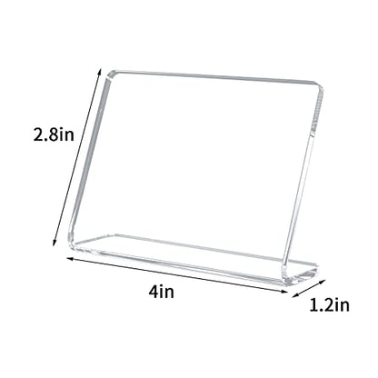 AITEE 20 Pack Acrylic Mini Chalkboard Signs Clear Tabletop Signs L-Shaped - style: L-Clear 20