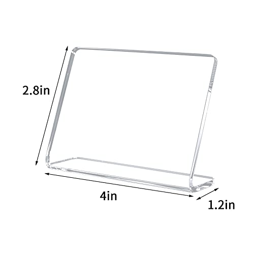 AITEE 10 Pack Acrylic Mini Chalkboard Signs Clear Tabletop Signs L-Shaped - style: L-Clear 10