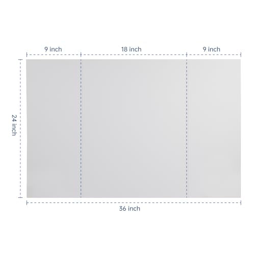 Trifold Poster Board Foam Core 24 x 36 x 3/16"(5mm), 5 Pack, Acid Free