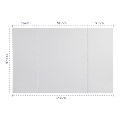 Trifold Poster Board Foam Core 24 x 36 x 3/16"(5mm), 5 Pack, Acid Free