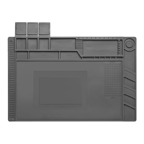 Kaisiking Magnetic Repair Work Mat for Soldering, Electronics Repair | Grey - color: S160 Mat Grey