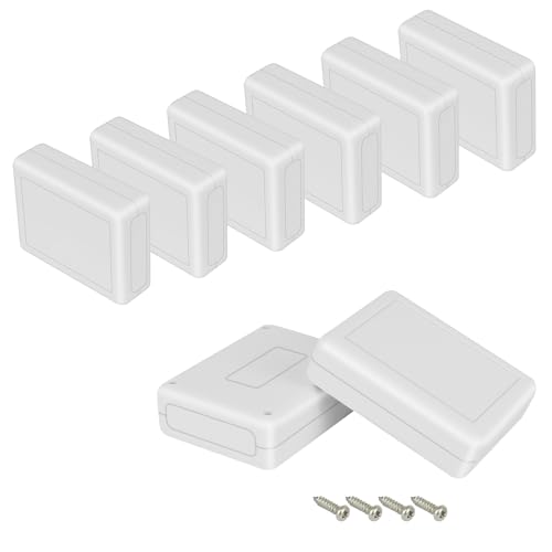 Project Box 8 Pieces Electrical Box Small Junction Box ABS Plastic Enclosure Power Electronic Case White 3.5" x 2.8" x 1.1"(90 x 70 x 28mm) - color: White, size: 3.5" x 2.8" x 1.1"