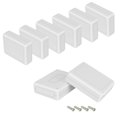 Project Box 8 Pieces Electrical Box Small Junction Box ABS Plastic Enclosure Power Electronic Case White 3.5" x 2.8" x 1.1"(90 x 70 x 28mm) - color: White, size: 3.5" x 2.8" x 1.1"
