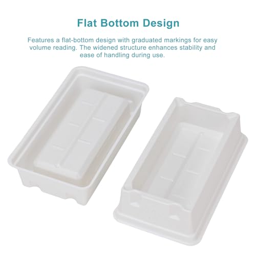 stonylab Reagent Reservoir, 100 ml Polystyrene (PS) Plastic Sample Reservoirs with Graduated Markings, 20 pcs, Laboratory Pipettor Accessories, Disposable Liquid Handling Boat - size: 100 ml