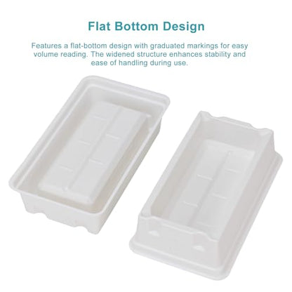 stonylab Reagent Reservoir, 100 ml Polystyrene (PS) Plastic Sample Reservoirs with Graduated Markings, 20 pcs, Laboratory Pipettor Accessories, Disposable Liquid Handling Boat - size: 100 ml