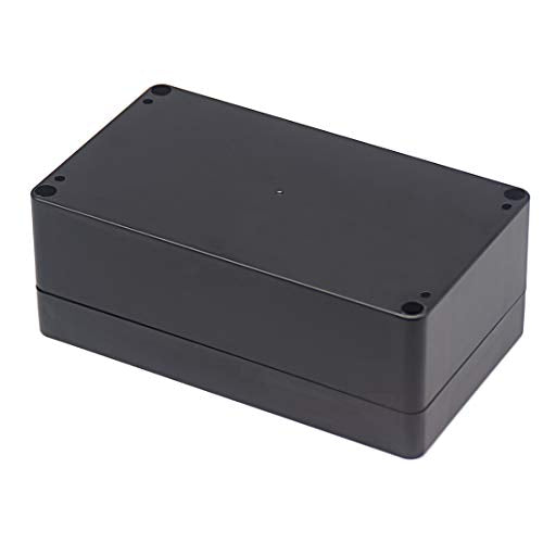 Junction Box, Zulkit Project Box IP65 Waterproof Outdoor Box ABS Plastic Electrical Boxes Electronic Enclosure Black 6.22 x 3.54 x 2.36 inch (158 x 90 x 60 mm)(Pack of 2) - size: 6.22'' x 3.54'' x 2.36''(Pack of 2)