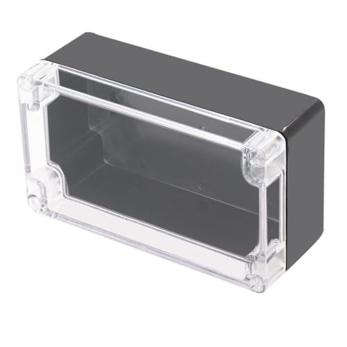 Project Box IP65 Waterproof Junction Box ABS Plastic Black Electrical Boxes DIY Electronic Project Case Power Enclosure Clear Cover 6.22"x3.54"x2.36" - color: Clear, size: 6.22"x3.54"x2.36"