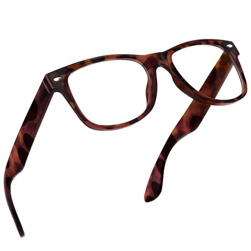 grinderPUNCH Reading Glasses for Men Readers High Power Strong 1.0 to 6.0 - color: Tortoise